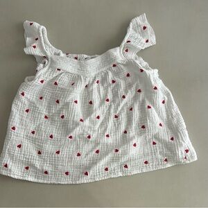 Rachel Zoe Women’s SleepSet Top with Red Heart Pattern,  Size S